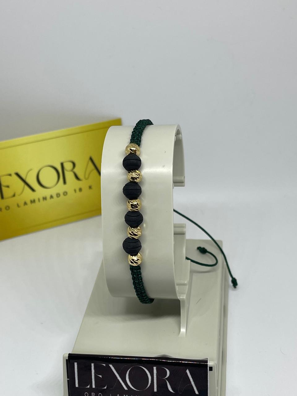 PULSERA MACRAME EN BALINES DIAMANTADOS