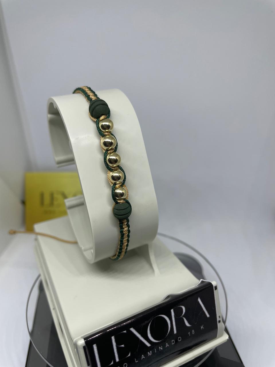 PULSERA DOBLE COLOR EN BALIN LISO