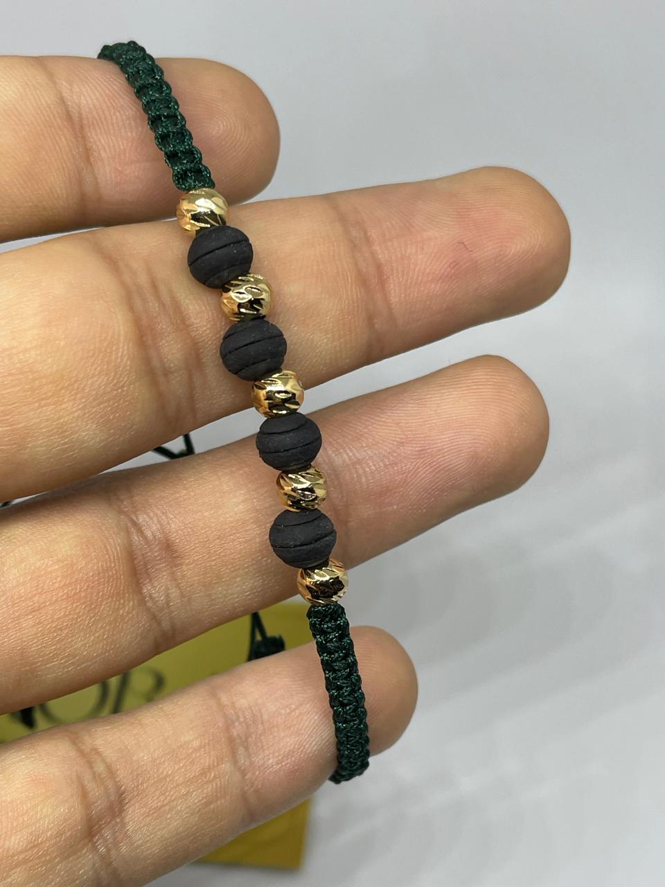 PULSERA MACRAME EN BALINES DIAMANTADOS